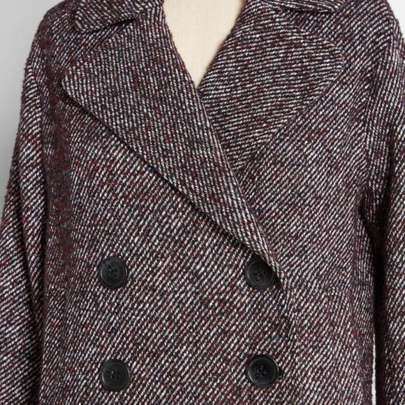 MODCLOTH Prim & Proper Peacoat - SIZE SMALL - WORN ONCE - EXCELLENT CONDITION - Picture 3 of 3